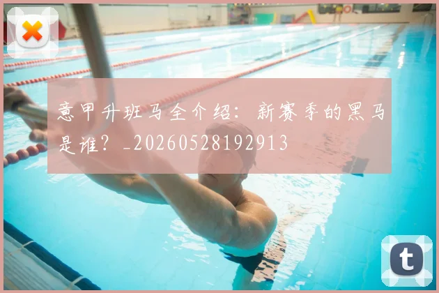 意甲升班马全介绍：新赛季的黑马是谁？_20260528192913